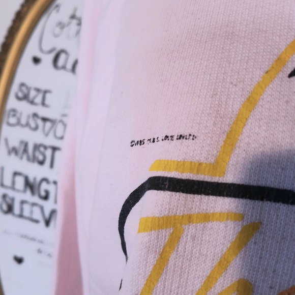 VTG 85 Pink Big Apple NY sweatshirt L - Picture 4 of 9